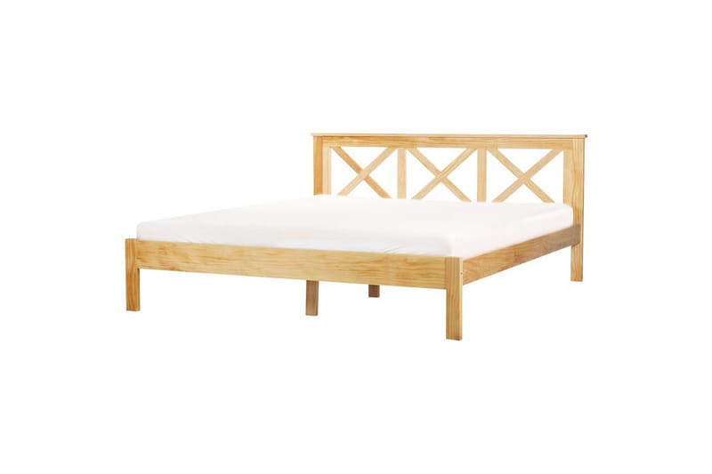 Sänky sälepohjalla Tannay, Vaalea puu, 180x200 cm