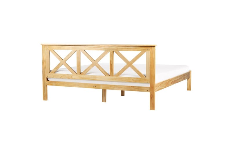 Sänky sälepohjalla Tannay - Vaalea puu, 180x200 cm - Huonekalut - Sänky - Sänkykehikot & sängynrungot