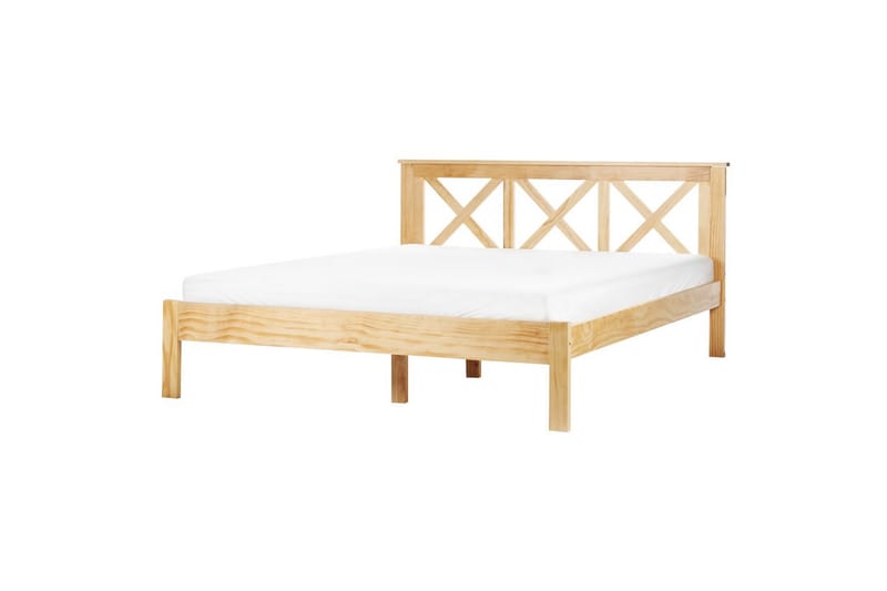 Sänky sälepohjalla Tannay, Vaalea puu, 160x200 cm