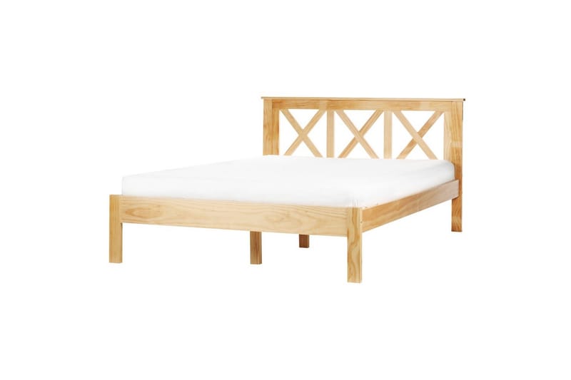 Sänky sälepohjalla Tannay, Vaalea puu, 140x200 cm