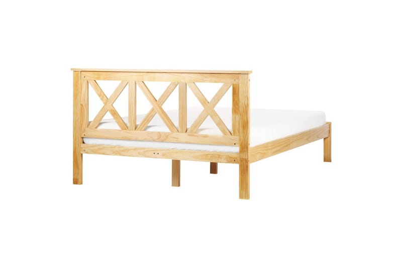 Sänky sälepohjalla Tannay - Vaalea puu, 140x200 cm - Huonekalut - Sänky - Sänkykehikot & sängynrungot