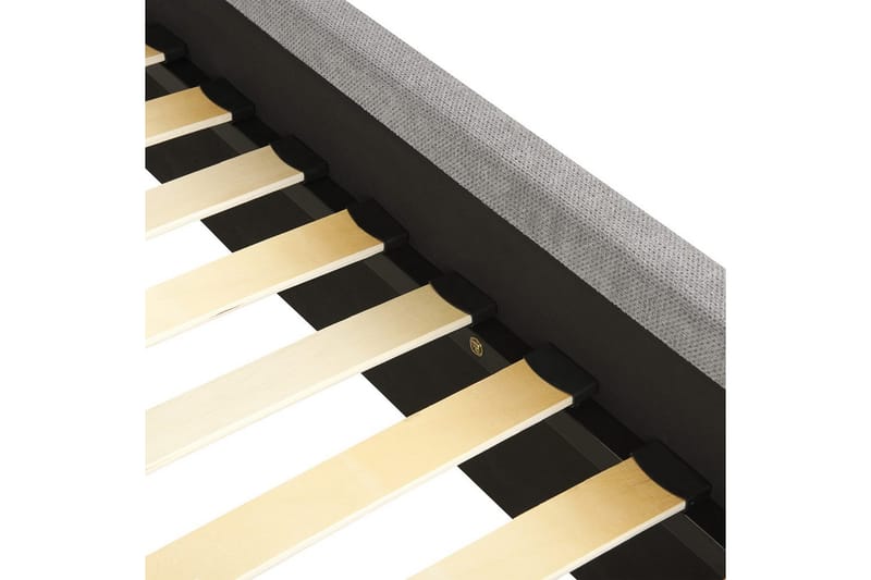 Sänky sälepohjalla Valognes - Harmaa, musta, 160x200 cm - Huonekalut - Sänky - Sänkykehikot & sängynrungot