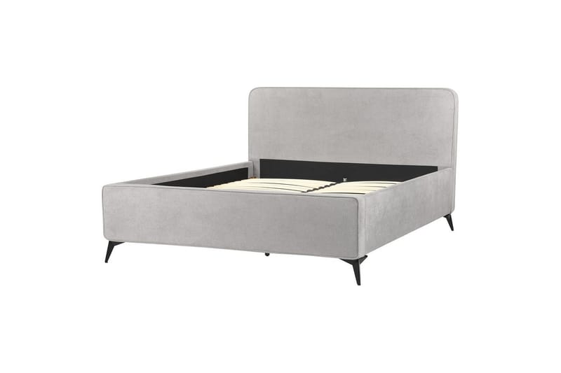 Sänky sälepohjalla Valognes - Harmaa, musta, 160x200 cm - Huonekalut - Sänky - Sänkykehikot & sängynrungot