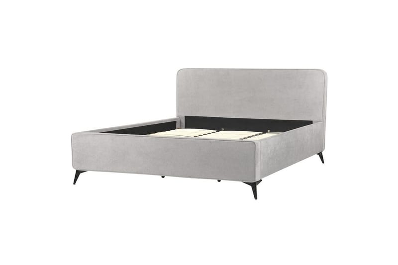 Sänky sälepohjalla Valognes - Harmaa, musta, 180x200 cm - Huonekalut - Sänky - Sänkykehikot & sängynrungot