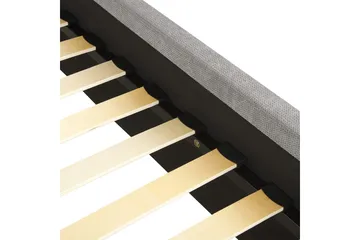 Sänky sälepohjalla Valognes - Harmaa, musta, 180x200 cm - Huonekalut - Sänky - Sänkykehikot & sängynrungot