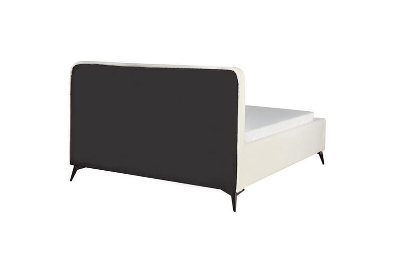 Sänky sälepohjalla Valognes - Kermanvärinen, Musta, Kermanvalkoinen, Musta, 160x200 cm - Huonekalut - Sänky - Sänkykehikot & sängynrungot