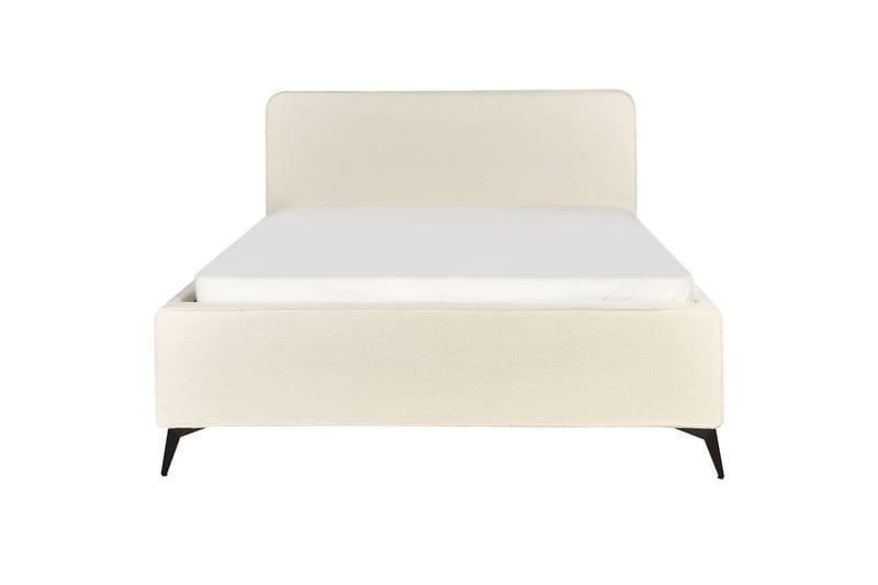 Sänky sälepohjalla Valognes - Kermanvärinen, Musta, Kermanvalkoinen, Musta, 160x200 cm - Huonekalut - Sänky - Sänkykehikot & sängynrungot