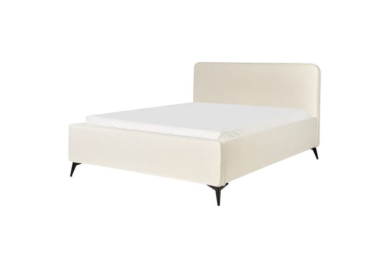 Sänky sälepohjalla Valognes - Kermanvärinen, Musta, Kermanvalkoinen, Musta, 160x200 cm - Huonekalut - Sänky - Sänkykehikot & sängynrungot