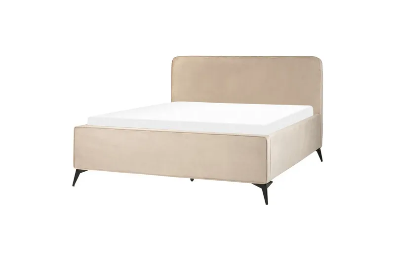 Sänky sälepohjalla Valognes - Taupe, musta, 160x200 cm - Huonekalut - Sänky - Sänkykehikot & sängynrungot