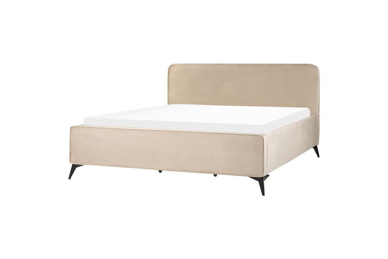 Sänky sälepohjalla Valognes - Taupe, musta, 180x200 cm - Huonekalut - Sänky - Sänkykehikot & sängynrungot