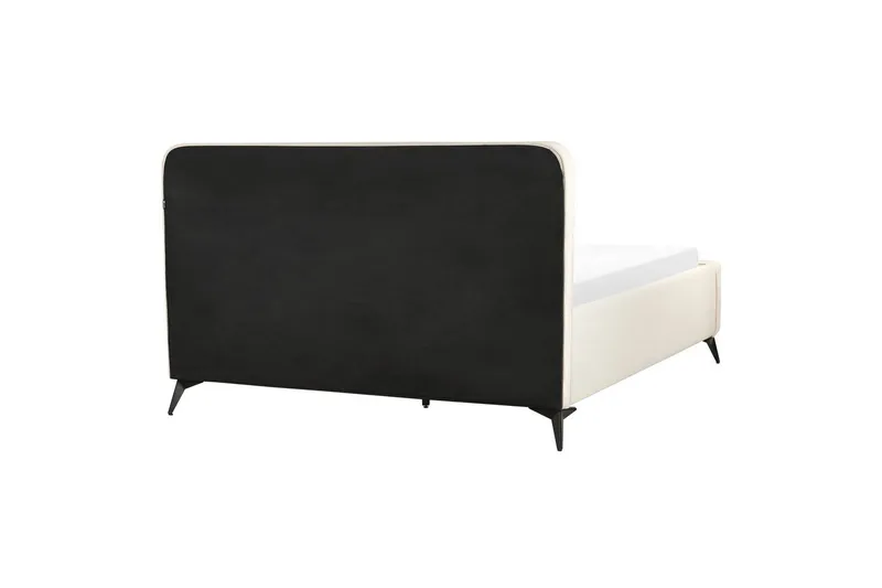 Sänky sälepohjalla Valognes - Vaaleanbeige, musta, Vaaleabeige, musta, 160x200 cm - Huonekalut - Sänky - Sänkykehikot & sängynrungot
