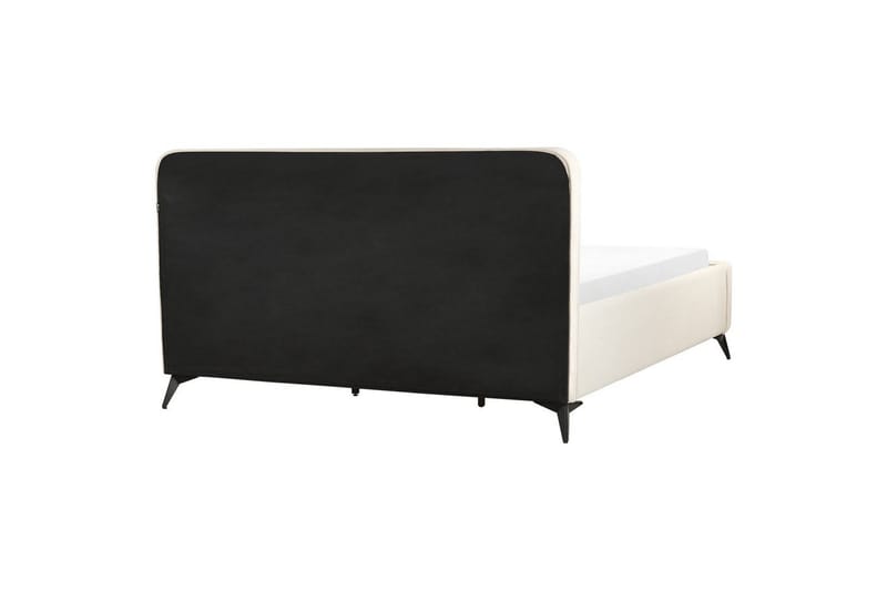 Sänky sälepohjalla Valognes - Vaaleanbeige, musta, Vaaleabeige, musta, 180x200 cm - Huonekalut - Sänky - Sänkykehikot & sängynrungot