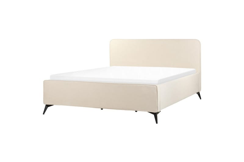 Sänky sälepohjalla Valognes - Vaaleanbeige, musta, Vaaleabeige, musta, 180x200 cm - Huonekalut - Sänky - Sänkykehikot & sängynrungot