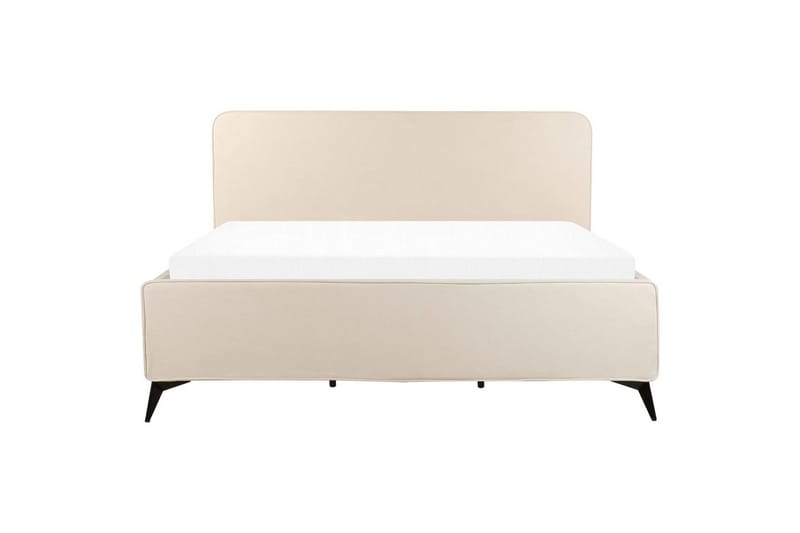 Sänky sälepohjalla Valognes - Vaaleanbeige, musta, Vaaleabeige, musta, 180x200 cm - Huonekalut - Sänky - Sänkykehikot & sängynrungot