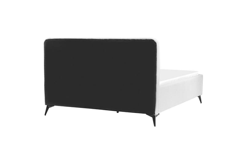Sänky sälepohjalla Valognes - Valkoinen, Musta, 160x200 cm - Huonekalut - Sänky - Sänkykehikot & sängynrungot