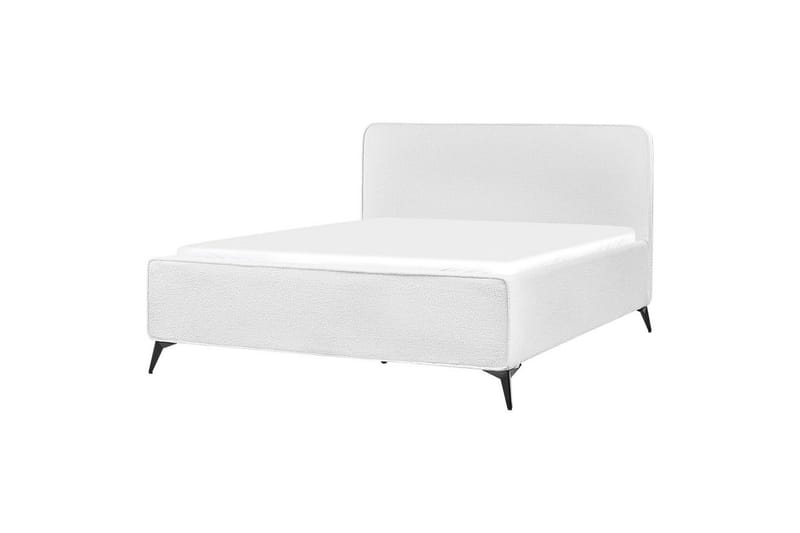 Sänky sälepohjalla Valognes - Valkoinen, Musta, 160x200 cm - Huonekalut - Sänky - Sänkykehikot & sängynrungot