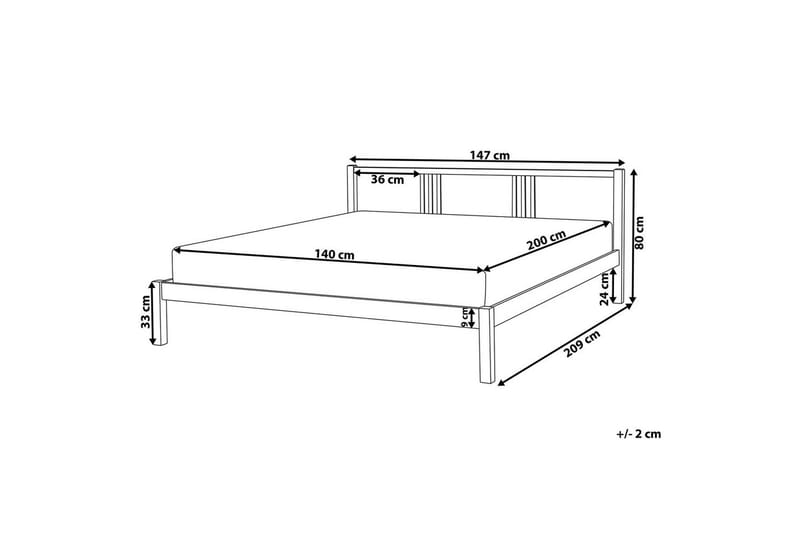 Sänky sälepohjalla Vannes - 140x200 cm - Huonekalut - Sänky - Sänkykehikot & sängynrungot