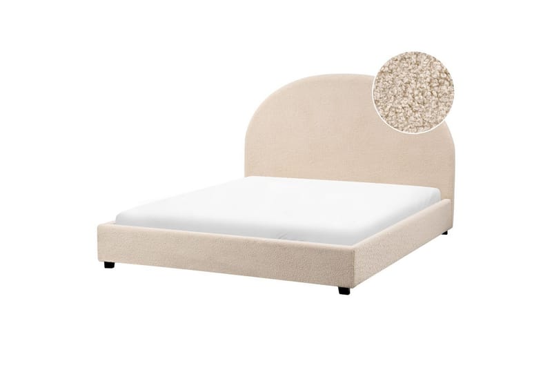 Sänky sälepohjalla Vaucluse - Beige/bouclé, 140x200 cm - Huonekalut - Sänky - Sänkykehikot & sängynrungot