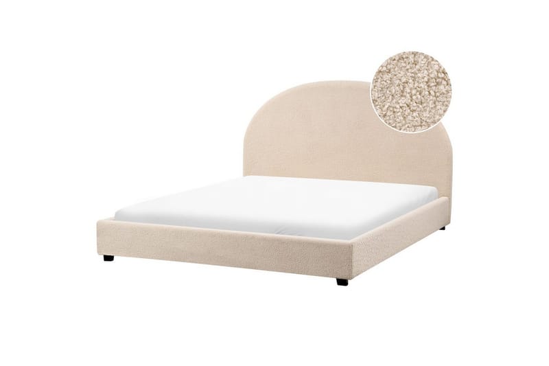 Sänky sälepohjalla Vaucluse - Beige/bouclé, 160x200 cm - Huonekalut - Sänky - Sänkykehikot & sängynrungot