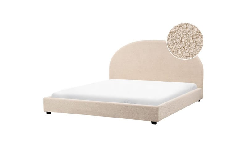 Sänky sälepohjalla Vaucluse - Beige/bouclé, 180x200 cm - Huonekalut - Sänky - Sänkykehikot & sängynrungot
