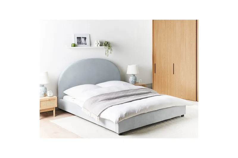 Sänky sälepohjalla Vaucluse - Vaaleansininen/polyesteri, 140x200 cm - Huonekalut - Sänky - Sänkykehikot & sängynrungot