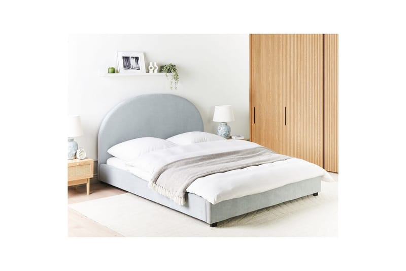 Sänky sälepohjalla Vaucluse - Vaaleansininen/polyesteri, 160x200 cm - Huonekalut - Sänky - Sänkykehikot & sängynrungot