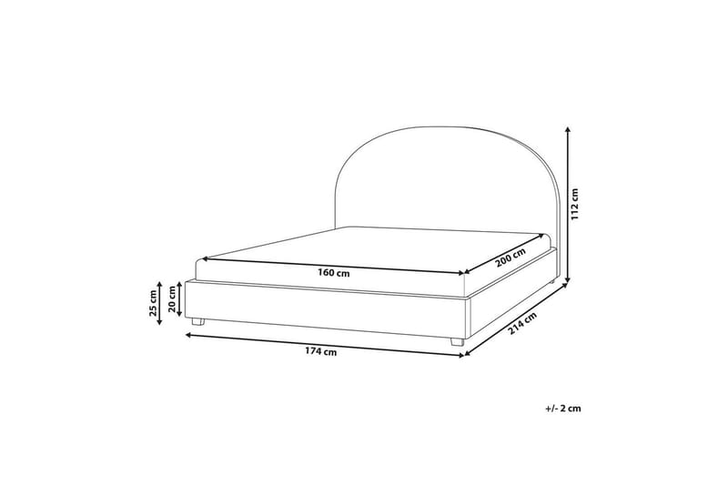 Sänky sälepohjalla Vaucluse - Vaaleansininen/polyesteri, 160x200 cm - Huonekalut - Sänky - Sänkykehikot & sängynrungot