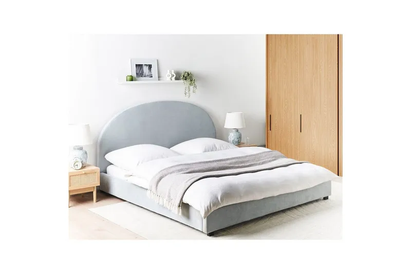 Sänky sälepohjalla Vaucluse - Vaaleansininen/polyesteri, 180x200 cm - Huonekalut - Sänky - Sänkykehikot & sängynrungot