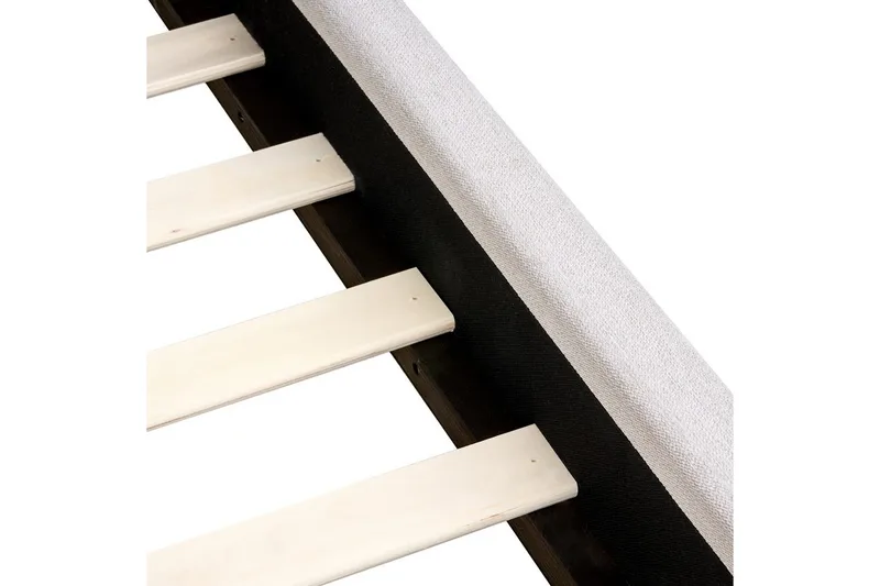 Sänky sälepohjalla Vaucluse - Valkoinen/Polyesteri, 160x200 cm - Huonekalut - Sänky - Sänkykehikot & sängynrungot