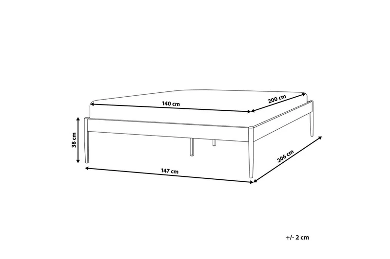 Sänky sälepohjalla Vaurs - Musta, 140x200 cm - Huonekalut - Sänky - Sänkykehikot & sängynrungot