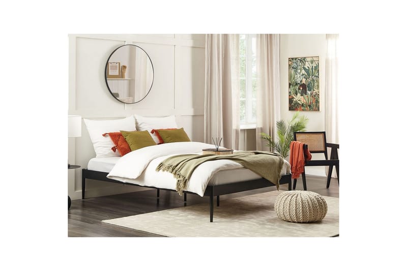 Sänky sälepohjalla Vaurs - Musta, 160x200 cm - Huonekalut - Sänky - Sänkykehikot & sängynrungot