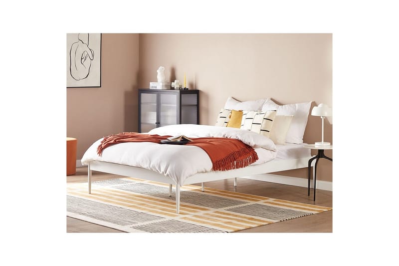 Sänky sälepohjalla Vaurs - Valkoinen, 160x200 cm - Huonekalut - Sänky - Sänkykehikot & sängynrungot