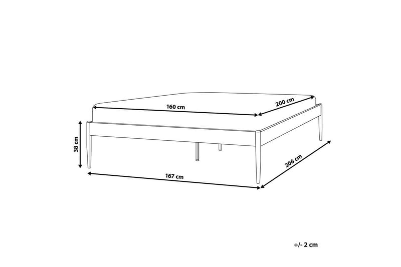 Sänky sälepohjalla Vaurs - Valkoinen, 160x200 cm - Huonekalut - Sänky - Sänkykehikot & sängynrungot