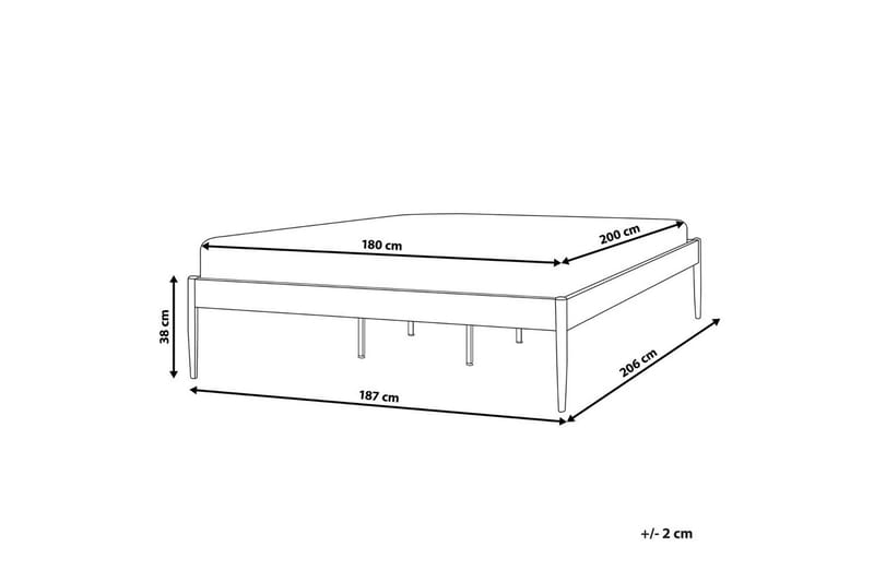 Sänky sälepohjalla Vaurs - Valkoinen, 180x200 cm - Huonekalut - Sänky - Sänkykehikot & sängynrungot