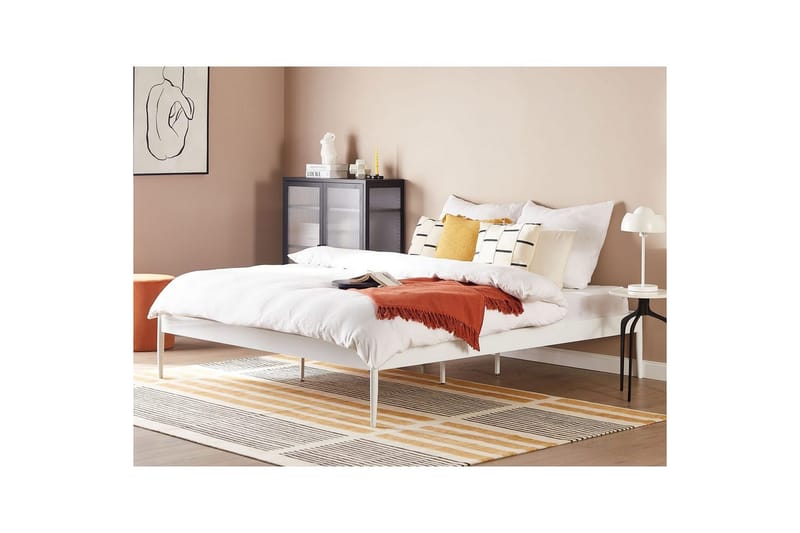 Sänky sälepohjalla Vaurs - Valkoinen, 180x200 cm - Huonekalut - Sänky - Sänkykehikot & sängynrungot