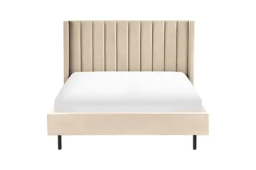 Sänky sälepohjalla Villette - Beige, musta, 140x200 cm - Huonekalut - Sänky - Sänkykehikot & sängynrungot