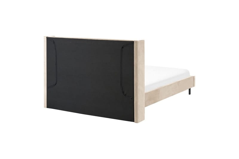 Sänky sälepohjalla Villette - Beige, musta, 140x200 cm - Huonekalut - Sänky - Sänkykehikot & sängynrungot