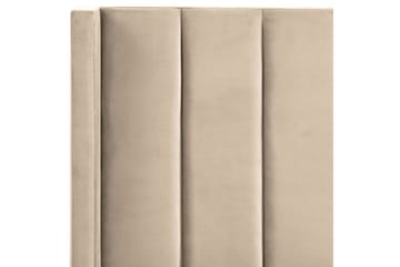 Sänky sälepohjalla Villette - Beige, musta, 160x200 cm - Huonekalut - Sänky - Sänkykehikot & sängynrungot