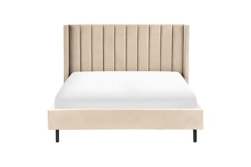 Sänky sälepohjalla Villette - Beige, musta, 160x200 cm - Huonekalut - Sänky - Sänkykehikot & sängynrungot