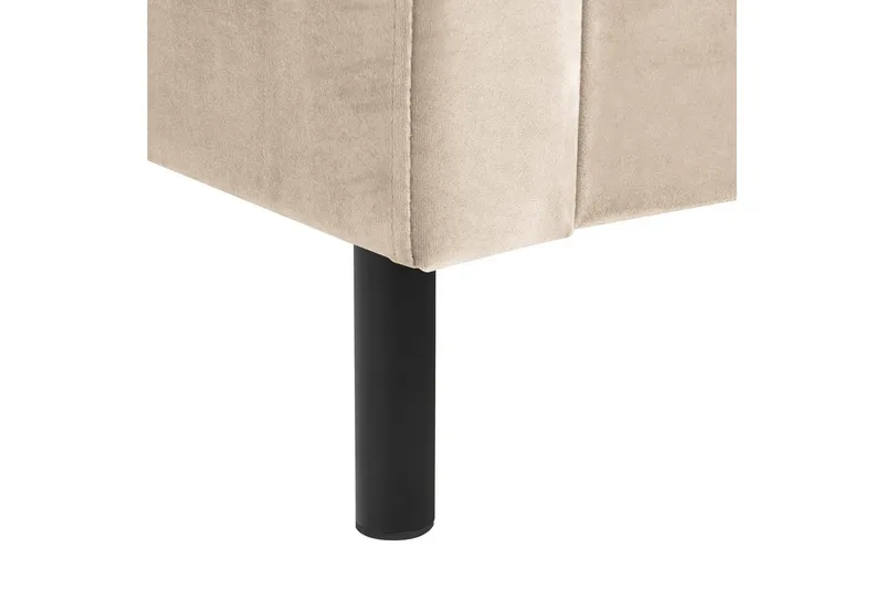 Sänky sälepohjalla Villette - Beige, musta, 180x200 cm - Huonekalut - Sänky - Sänkykehikot & sängynrungot