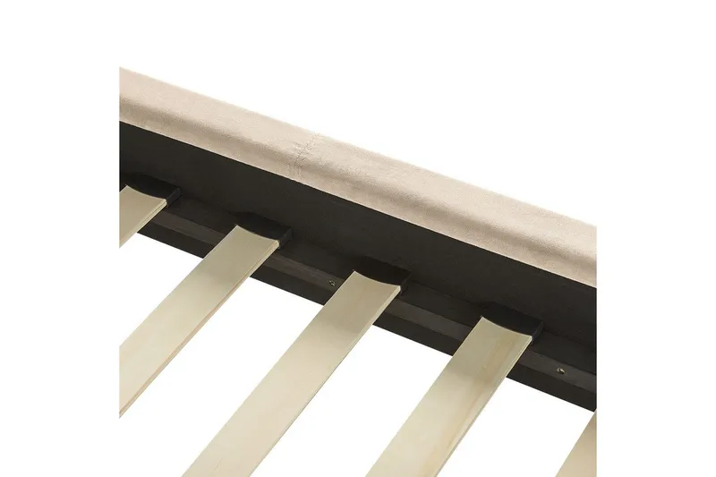 Sänky sälepohjalla Villette - Beige, musta, 180x200 cm - Huonekalut - Sänky - Sänkykehikot & sängynrungot