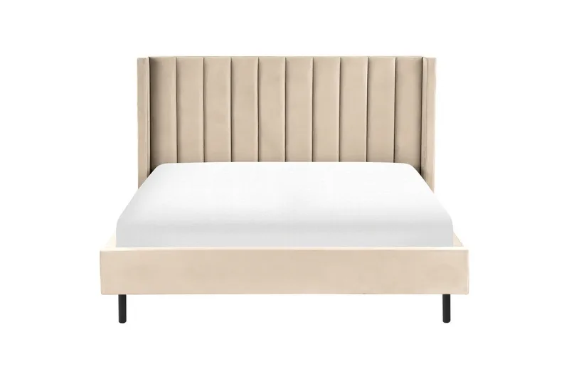 Sänky sälepohjalla Villette - Beige, musta, 180x200 cm - Huonekalut - Sänky - Sänkykehikot & sängynrungot