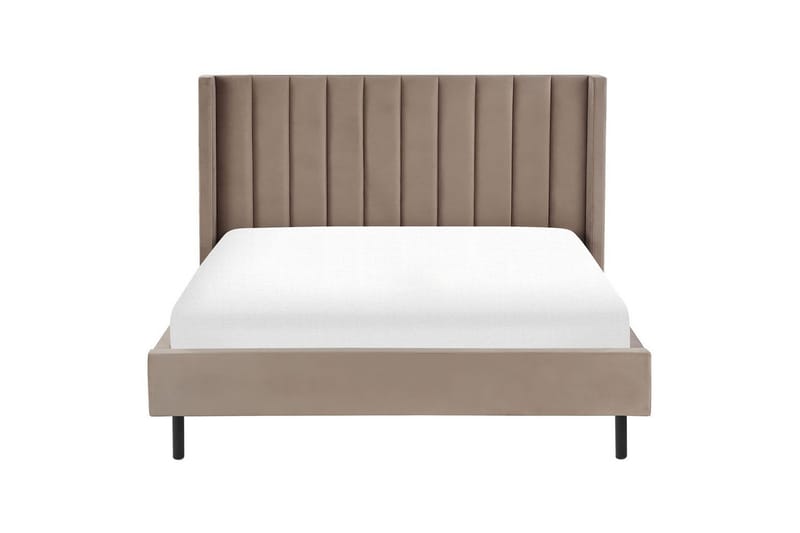 Sänky sälepohjalla Villette - Taupe, musta, 160x200 cm - Huonekalut - Sänky - Sänkykehikot & sängynrungot