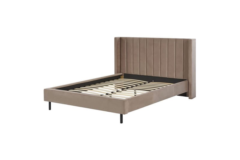 Sänky sälepohjalla Villette - Taupe, musta, 160x200 cm - Huonekalut - Sänky - Sänkykehikot & sängynrungot