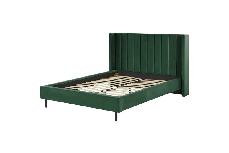 Sänky sälepohjalla Villette - Vihreä, musta, 140x200 cm - Huonekalut - Sänky - Sänkykehikot & sängynrungot