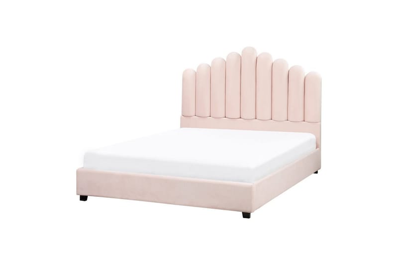 Sänky sälepohjalla Vincennes - Rosa, Musta, 140x200 cm - Huonekalut - Sänky - Sänkykehikot & sängynrungot