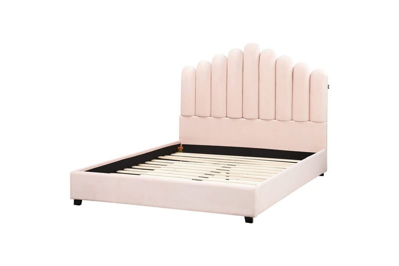 Sänky sälepohjalla Vincennes - Rosa, Musta, 140x200 cm - Huonekalut - Sänky - Sänkykehikot & sängynrungot