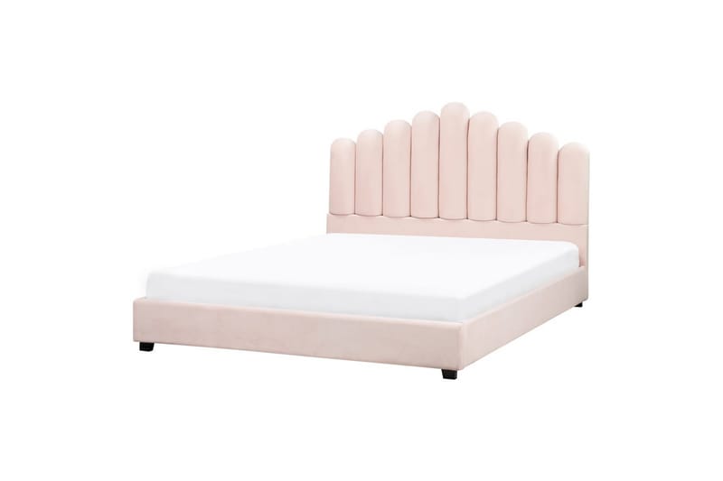 Sänky sälepohjalla Vincennes - Rosa, Musta, 160x200 cm - Huonekalut - Sänky - Sänkykehikot & sängynrungot