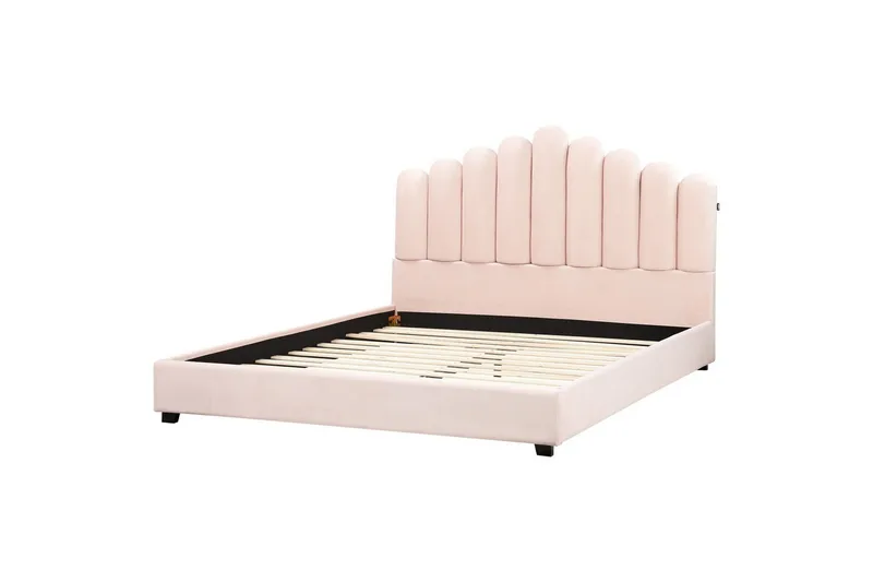 Sänky sälepohjalla Vincennes, Rosa, Musta, 180x200 cm