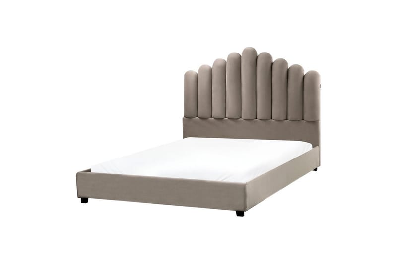 Sänky sälepohjalla Vincennes - Taupe, musta, 140x200 cm - Huonekalut - Sänky - Sänkykehikot & sängynrungot